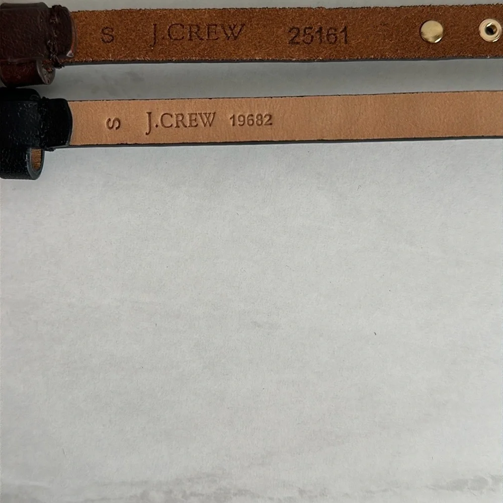 J. Crew Skinny Studded Leather Belt Bundle